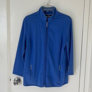 Karen Scott Sport zip-front jacket w 2 front pockets
